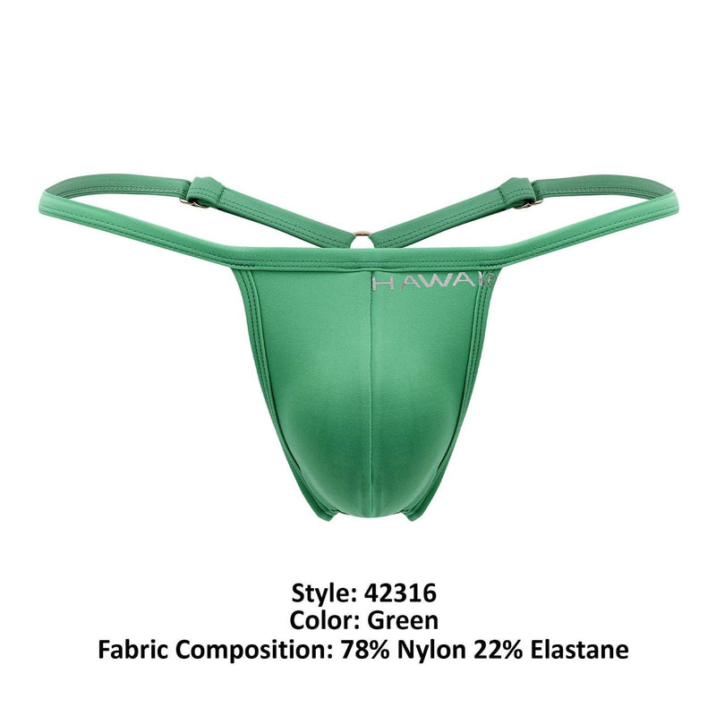 Hawai 42316 Microfibra G-String color verde