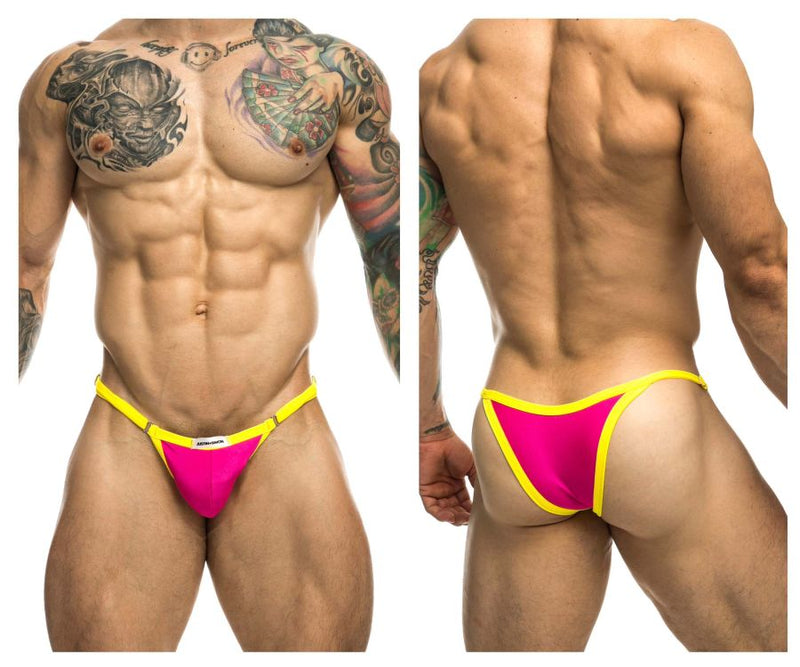 JUSTIN+SIMON XSJ12 Bikini One Color Hot Pink