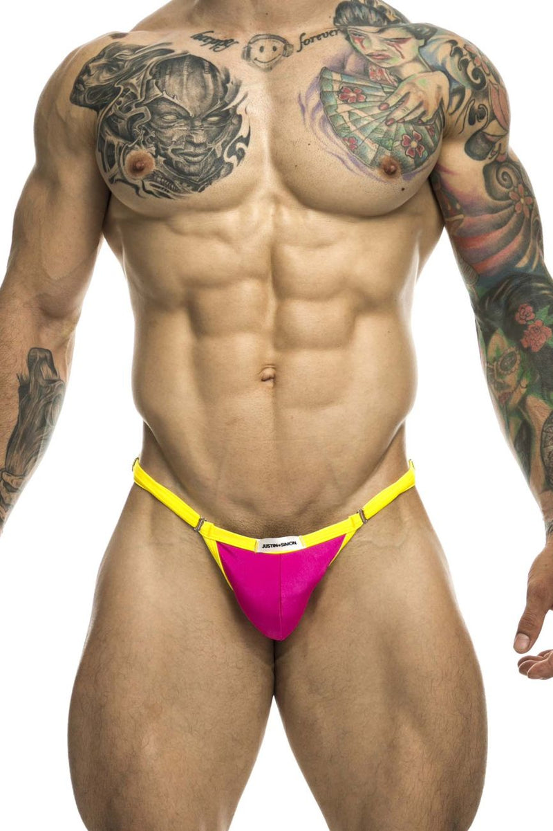 JUSTIN+SIMON XSJ12 Bikini One Color Hot Pink