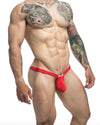 JUSTIN+SIMON XSJBU02 Bulge Thongs Color Red