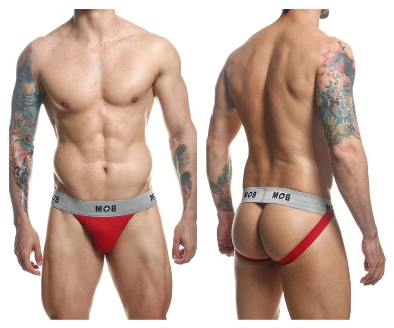 MaleBasics MBL107 MOB Classic Fetish Jock 3 Inches Jockstrap Color Red