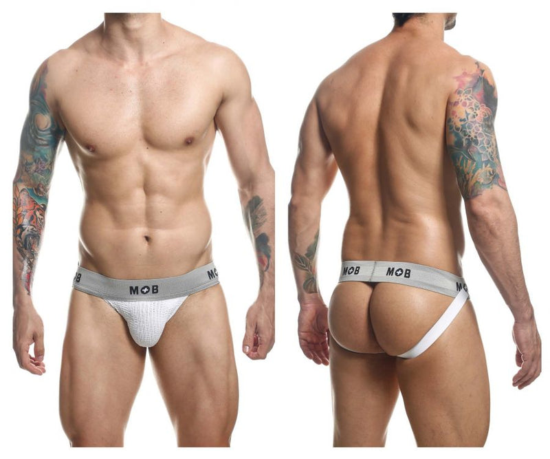 Malebasics MBL107 MOB Classic Fetish Jock 3 pouces Jockstrap Color blanc