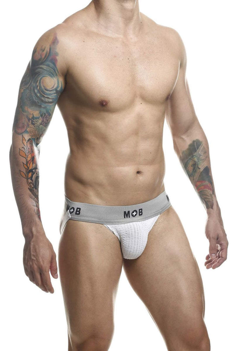 Malebasics MBL107 MOB Classic Fetish Jock 3 pouces Jockstrap Color blanc