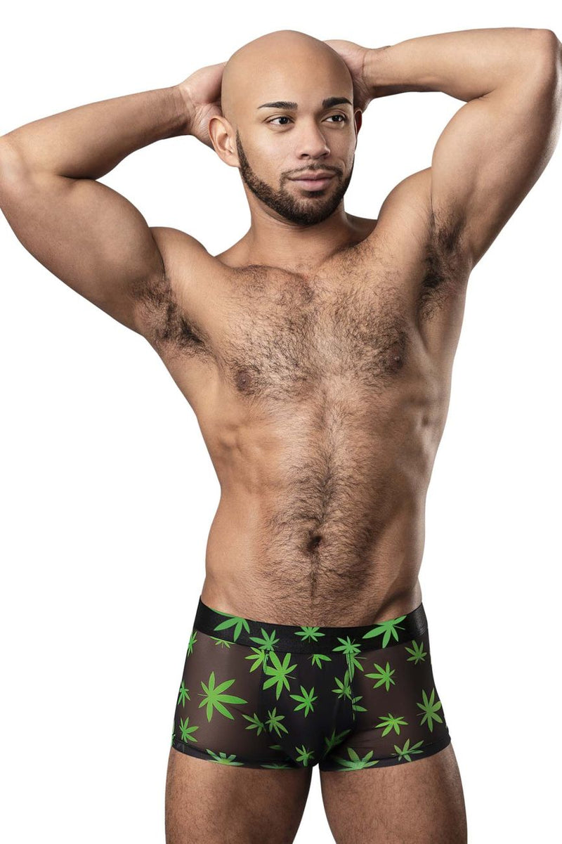 Male Power 145-294 Hazy Dayz Pouch Short Color Pot Leaf