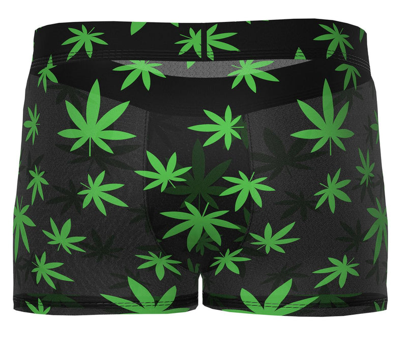 Male Power 145-294 Hazy Dayz Pouch Short Color Pot Leaf