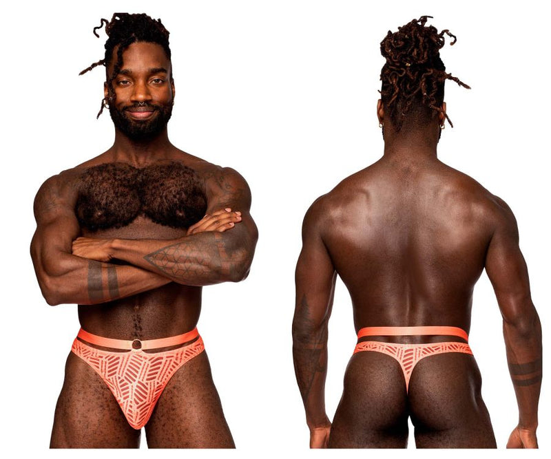 Male Power 415-284 Rude Awakening Strap Thong Color Neon Orange