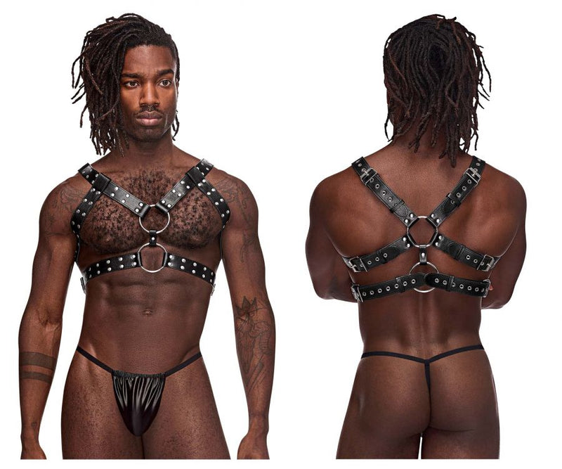 Male Power 591-266 Leather Gemini Harness Color Black