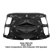 Male Power PAK-155 Fetish Vulcan Trunks Color Black