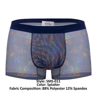 Male Power SMS-011 Sheer Prints Seamless Short Color Splatter