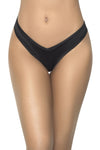 Mapale 1096 Couleur de string de jambe haute noire