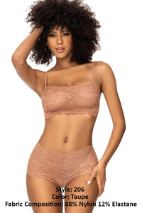 Mapale 206 Panty y Top Lace Set Color Taupe