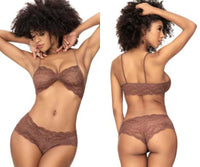 MAPALE 207 Panty y Top Lace Set Color Cocoa