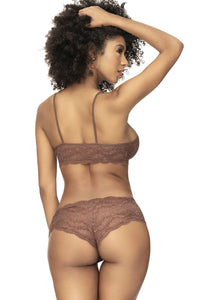 Mapale 207 Panty and Top Lace Set Color Cocoa