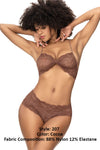 MAPALE 207 Panty y Top Lace Set Color Cocoa