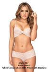 Mapale 207 Panty and Top Lace Set Color Ivory