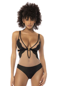 MAPALE 2746 FLEUR BODYSUIT रंग नग्न-काला