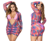 MAPALE 47012X Robe de plage Cover Up Couleur Couleur Sunset Print