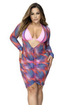 MAPALE 47012X Robe de plage Cover Up Couleur Couleur Sunset Print