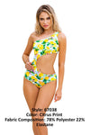 Mapale 67038 Couleur de maillot de bain en une pièce Impression d'agrumes