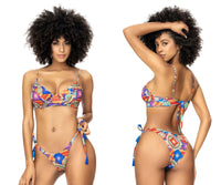 Mapale 67053 sous-câble de deux pièces de maillot de bain Color Crochet Print