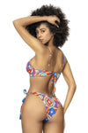 Mapale 67053 sous-câble de deux pièces de maillot de bain Color Crochet Print