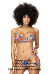 Mapale 67053 sous-câble de deux pièces de maillot de bain Color Crochet Print