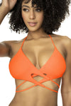 Mapale 67058 Couleur de maillot de bain à deux pièces côtelées orange vif orange