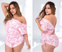 MAPALE 7463X Sleep Rompper Color Pink Tie Dye