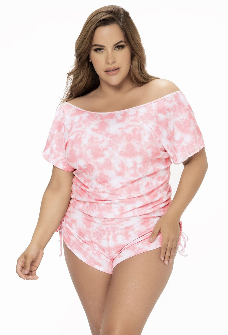 MAPALE 7463X Sleep Rompper Color Pink Tie Dye