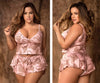 Mapale 7520x Pyjama en deux pièces Set top et short couleur wlid rose