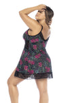 MAPALE 7526X Sleep Chemise Color Floral Print