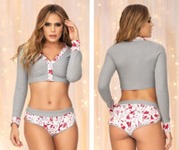 MAPALE 7532 Top de pijama de dos piezas Top and Shorts Color Holiday Impress