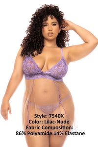 MAPALE 7540X Verona Babydoll más color lilas-desnudas