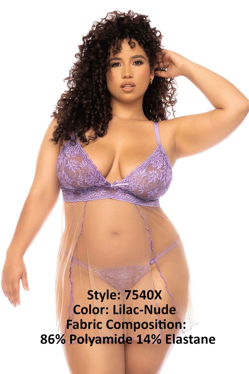 Mapale 7540x Verona Babydoll Plus Couleur Lilac-Nude