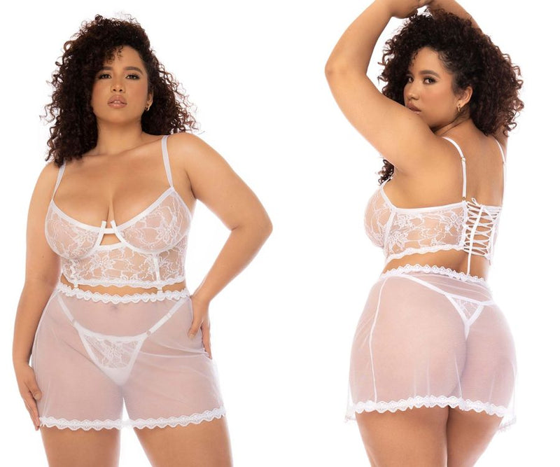 Mapale 7544x Hope 2 in 1 Babydoll Plus couleur blanc