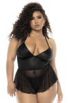 Mapale 7547X Pearl Babydoll Plus Color Wet Look Black