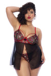 Mapale 7560x Couleur babydoll noir-rouge