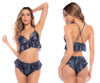 Mapale 7584 Pyjama Two Pied Set Color Sapphire Blue Prints