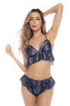 Mapale 7584 Pyjama Two Pied Set Color Sapphire Blue Prints