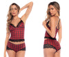 MAPALE 7589 Dos piezas de pijama Color Red Plaid