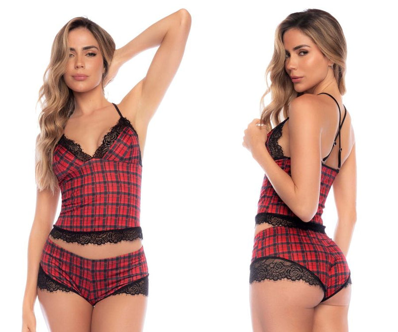 Mapale 7589 Pyjama en deux pièces Couleur Couleur Red Plaid