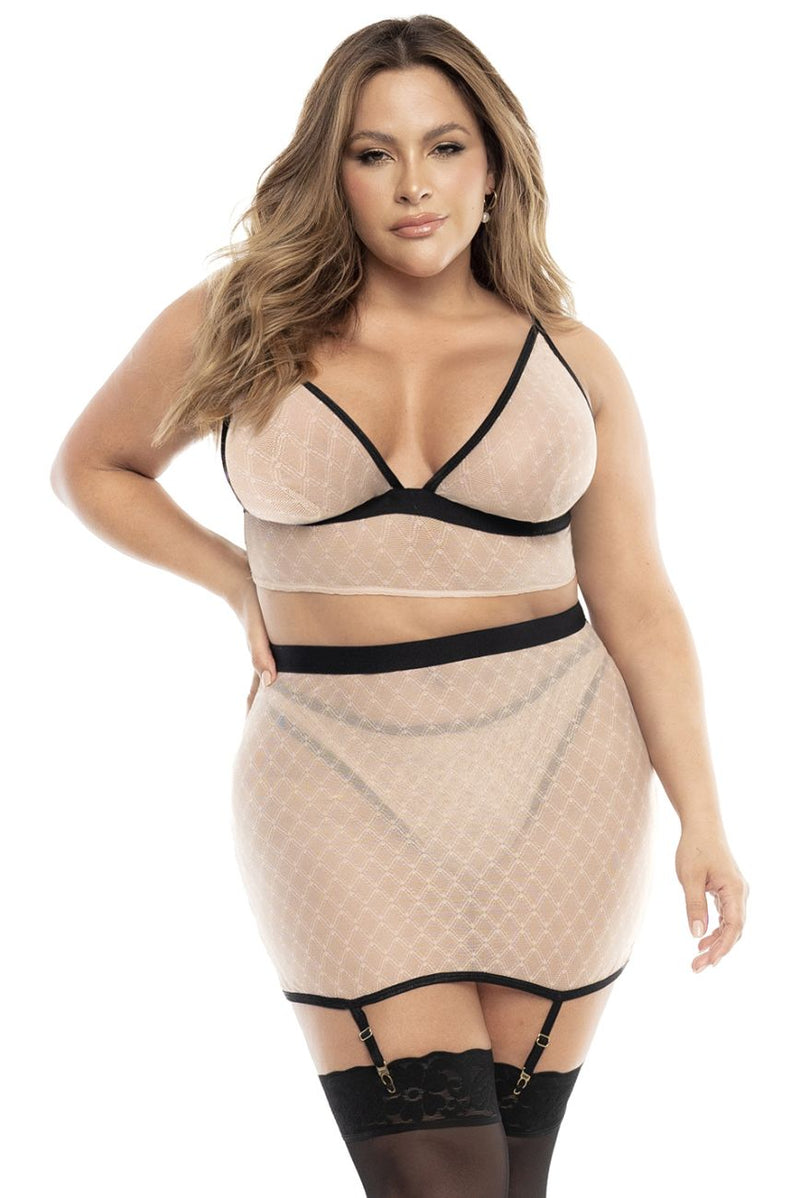 Mapale 8776x Couleur d'ensemble de trois pièces Nude-Black