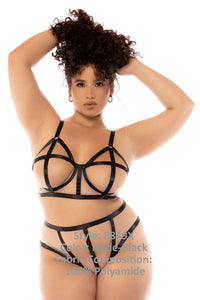 Mapale 8849x Havana Ensemble de deux pièces plus couleur nue-noir