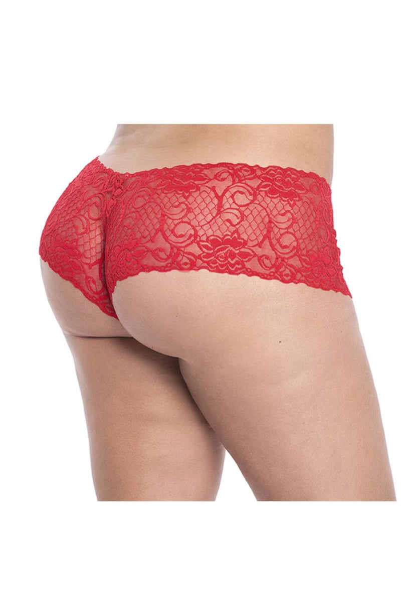 MAPALE 90X Couleur de boyshort en dentelle rouge