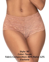 MAPALE 90 Couleur de boyshort en dentelle taupe