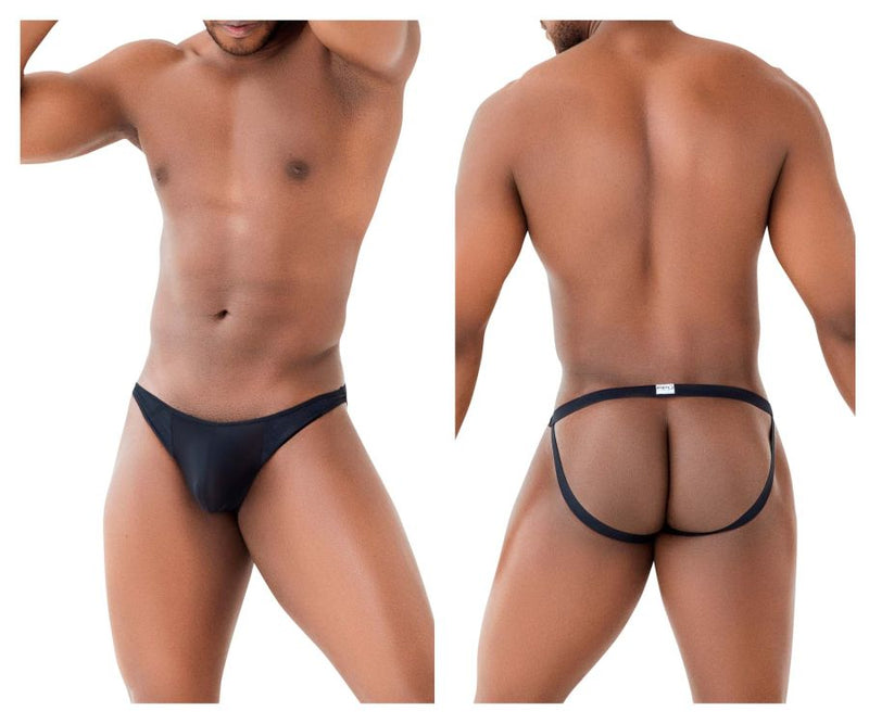 PPU 2309 Couleur de jockstrap en microfibre noir