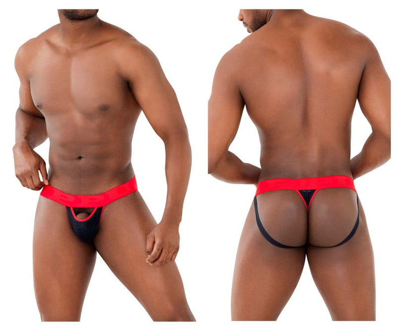 PPU 2313 Peek-a-boo color jockstrap negro