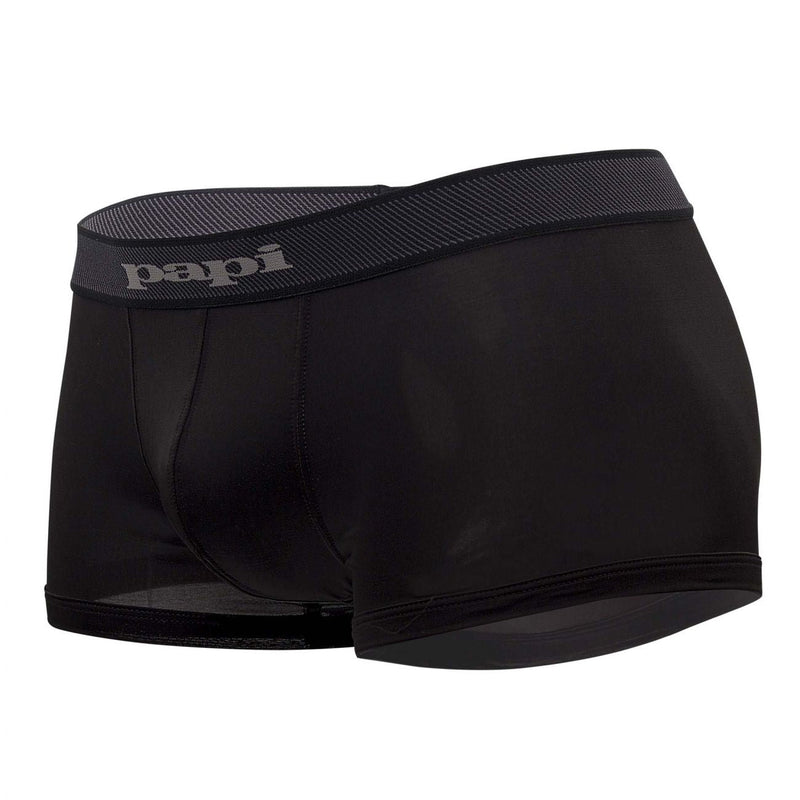 Papi 626183-962 Cool2 2PK Solid-Print Brazilian Trunks Color Black-Gray