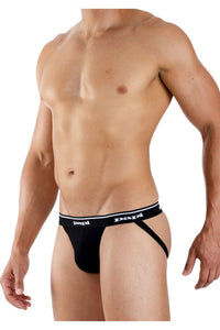 Papi 705910-001 3PK 1X1 Rib Jockstrap Color Black