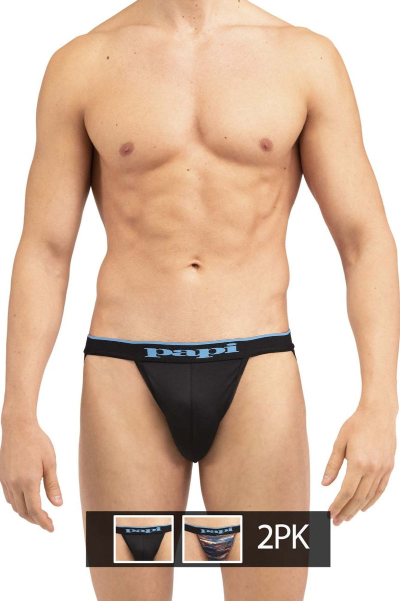 PAPI UMPA006 2PK JOCKSTRAP COULEUR BLUE BLUE